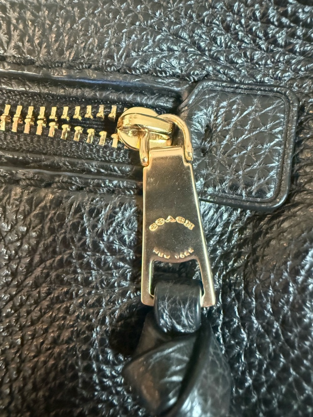 Coach Black Pebbled Leather Mini Backpack with Gold Hardware - New condition - Picture 6 of 6